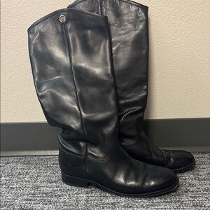 Black Leather Riding Boots